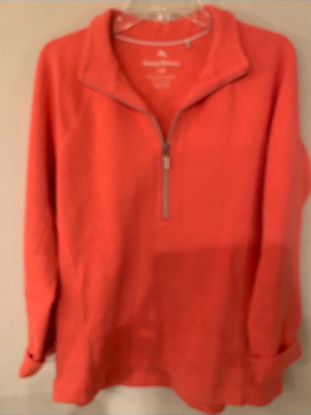 Tommy Bahama Coral Half-Zip Pullover Sweatshirt L no flaw